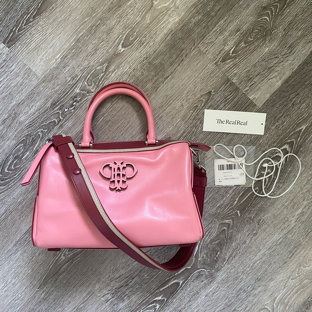 Emilio Pucci Pink and Burgundy Satchel